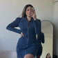 Renewed Long Sleeve Denim Dress