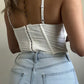 All Of Me Bustier Corset Top- White