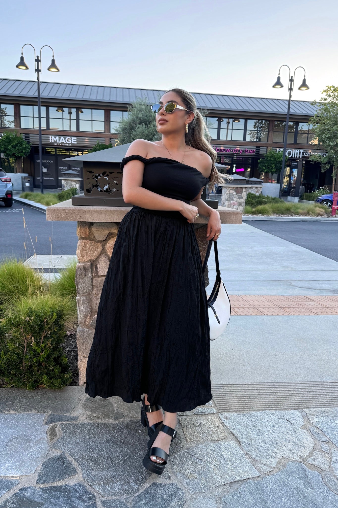 Do It For Yourself Pleated Maxi Skirt