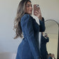 Renewed Long Sleeve Denim Dress