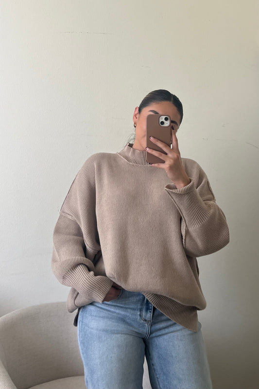 More Than Able Oversized Sweater- Mocha