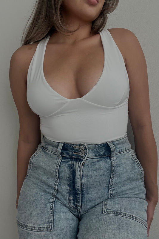 Desnuda Plunged Crop Top