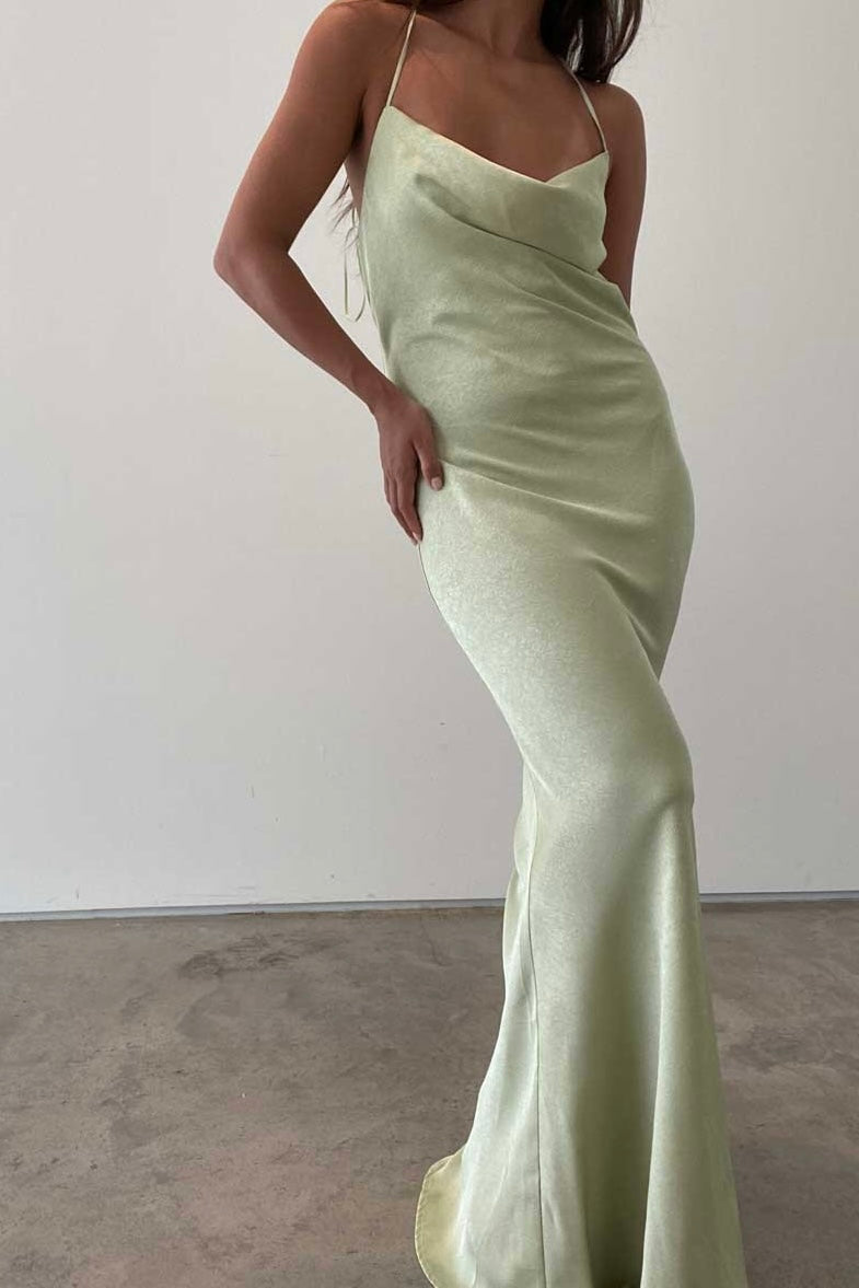 Take A Look Satin Maxi Dress